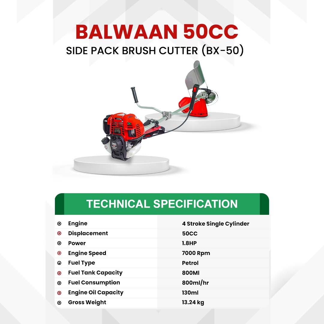 BALWAAN SIDE PACK BRUSH CUTTER BX-50